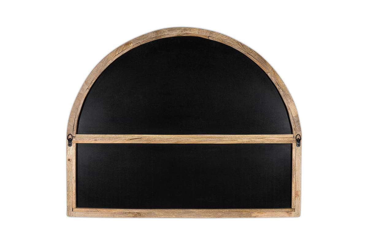 Sande Arched Mango Wood Mirror - Natural-nkuku