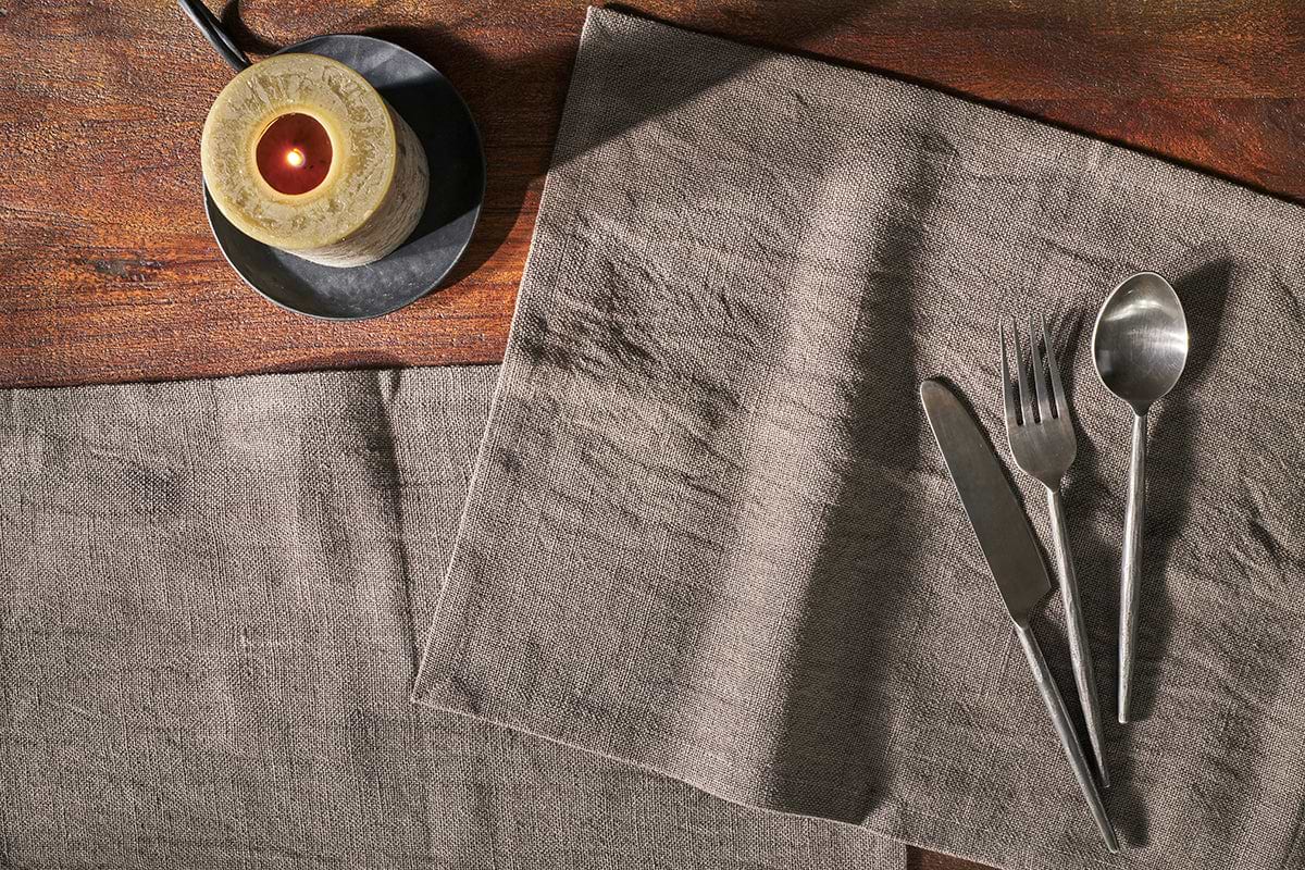 Sanee Placemat - Smoke Brown (Set of 2)-nkuku