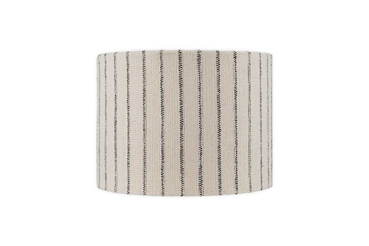 Sanja Cotton Stripe Lampshade - Off White & Grey-nkuku