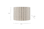 Sanja Cotton Stripe Lampshade - Off White & Grey-nkuku