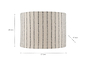 Sanja Cotton Stripe Lampshade - Off White & Grey-nkuku