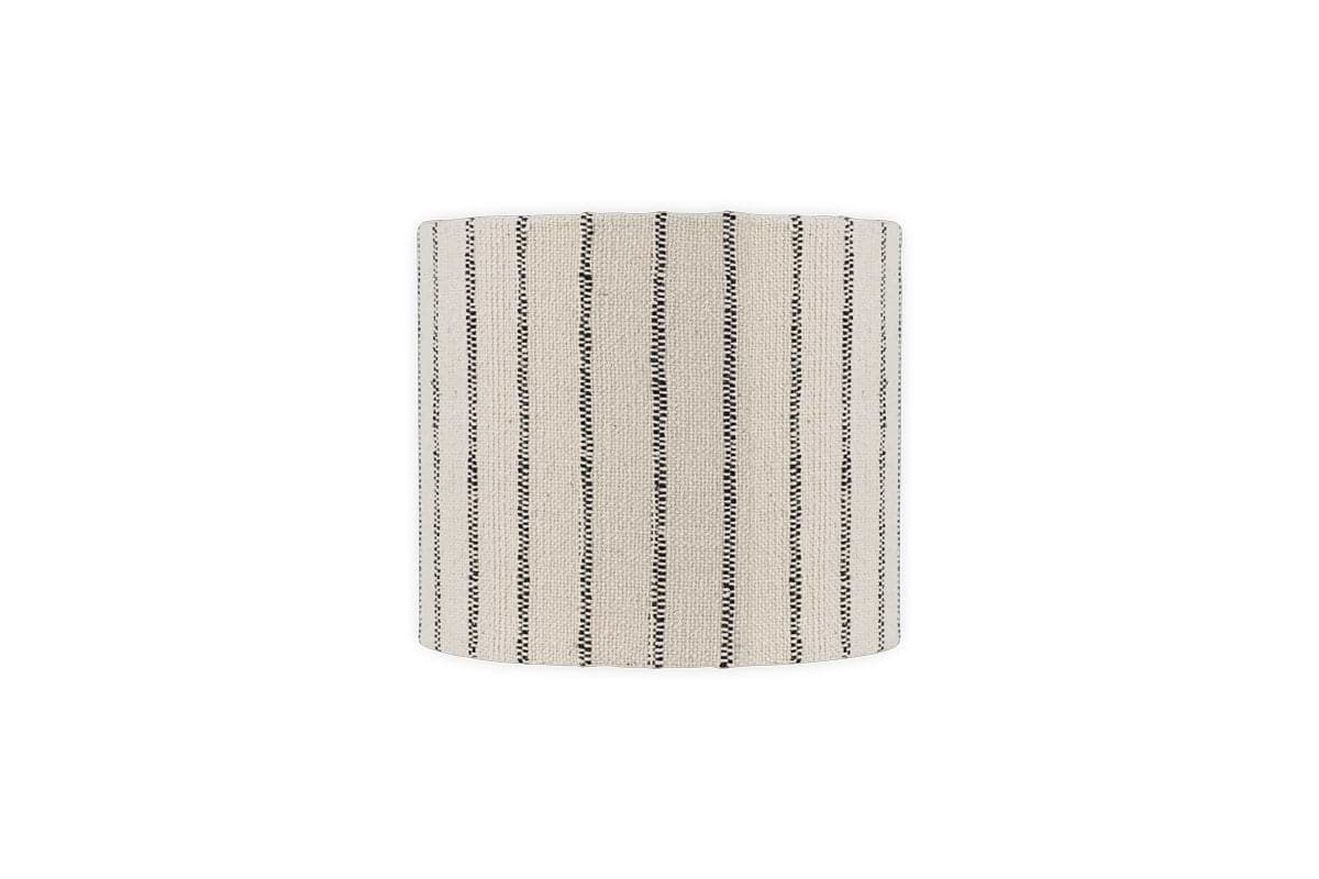 Sanja Cotton Stripe Lampshade - Off White & Grey-nkuku