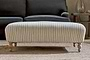 Sanja Stripe Upholstered Ottoman - Off White-nkuku