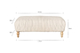 Sanja Stripe Upholstered Ottoman - Off White- nkuku