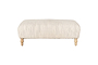 Sanja Stripe Upholstered Ottoman - Off White-nkuku