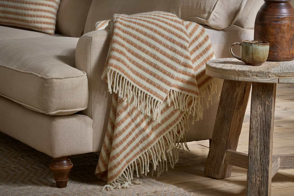 Sanval Wool Throw - Rust-nkuku