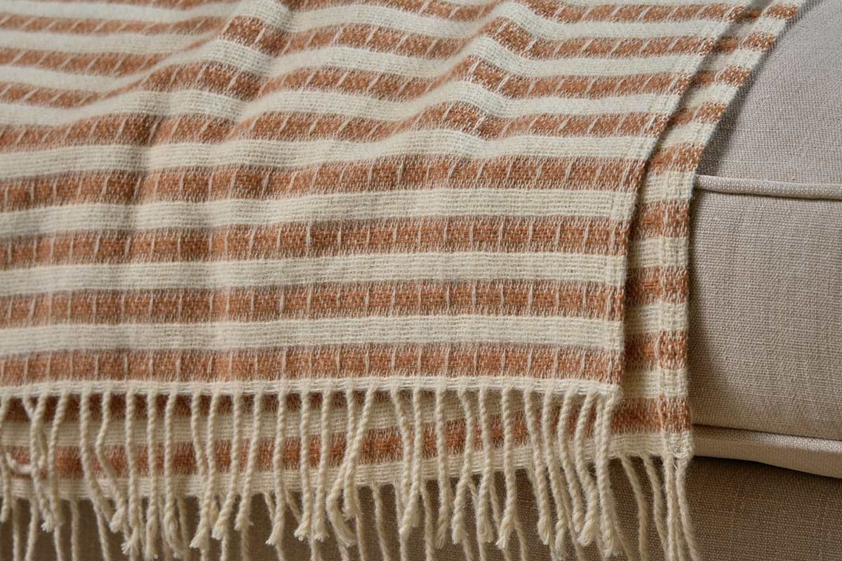 Sanval Wool Throw - Rust-nkuku