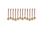 Sardi Star Baubles - Gold (Set of 12)-nkuku