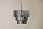 Shanaya Mottled Glass Chandelier - Antique Bronze-nkuku