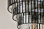 Shanaya Mottled Glass Chandelier - Antique Bronze-nkuku