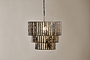 Shanaya Mottled Glass Chandelier - Antique Bronze-nkuku