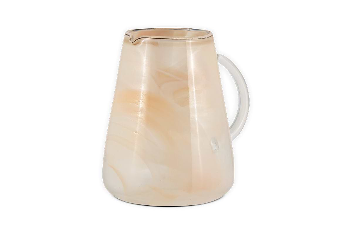 Shirali Marble Swirl Jug - Apricot-nkuku