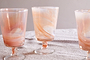 Shirali Marble Swirl Wine Glass - Apricot - (Set of 4)-nkuku