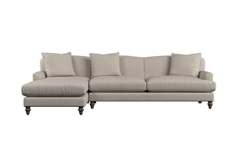 Deni Grand Left Hand Chaise Sofa - Brera Linen Natural