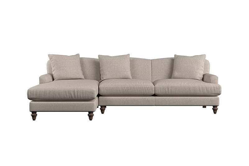 Deni Large Left Hand Chaise Sofa - Brera Linen Natural