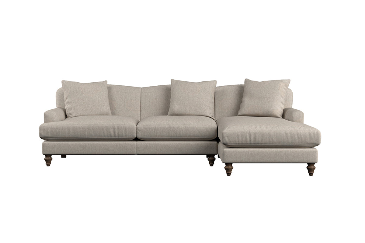 Deni Large Right Hand Chaise Sofa - Brera Linen Natural