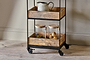 Soma Mango Wood Storage Trolley-nkuku