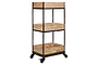 Soma Mango Wood Storage Trolley-nkuku