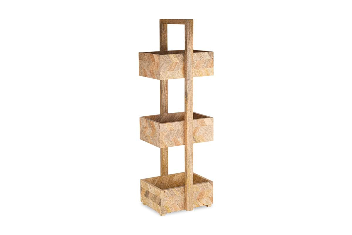 Sukha Mango Wood Storage Caddy - Natural-nkuku