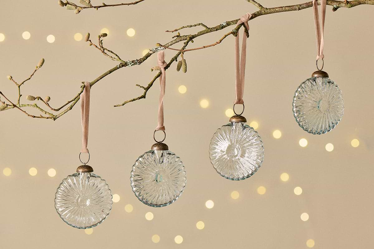 Sundara Baubles - Clear - (Set of 4)-nkuku