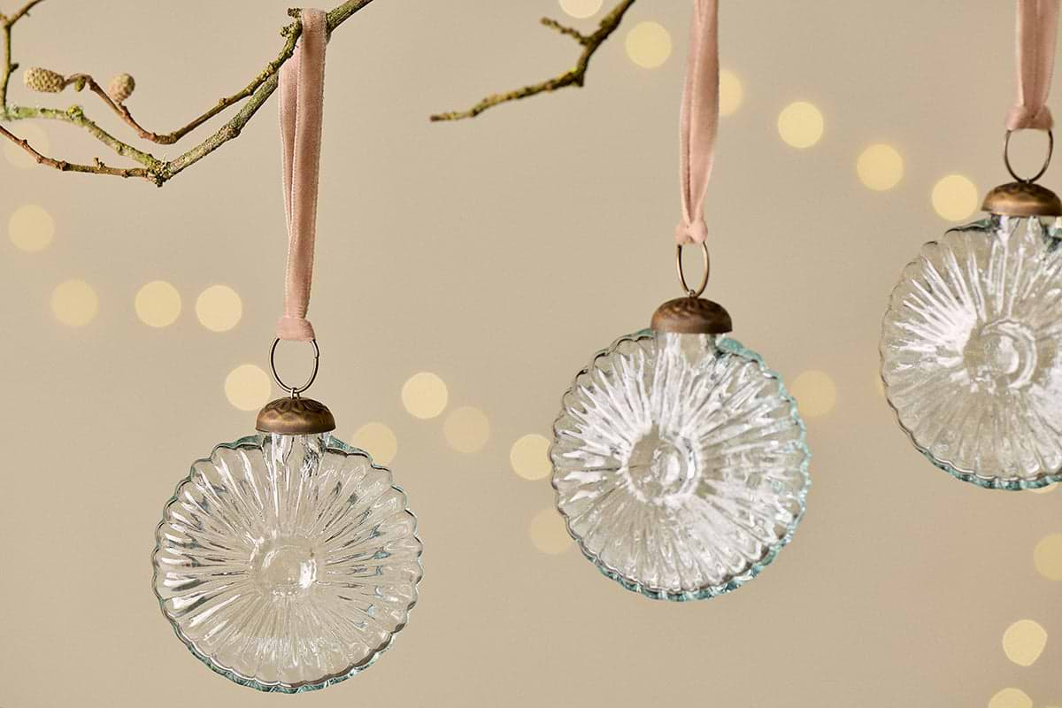 Sundara Baubles - Clear - (Set of 4)-nkuku