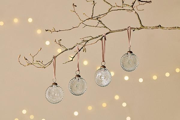 Sundara Baubles - Clear - (Set of 4)-nkuku