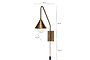 Thottam Swing Arm Wall Lamp - Antique Brass