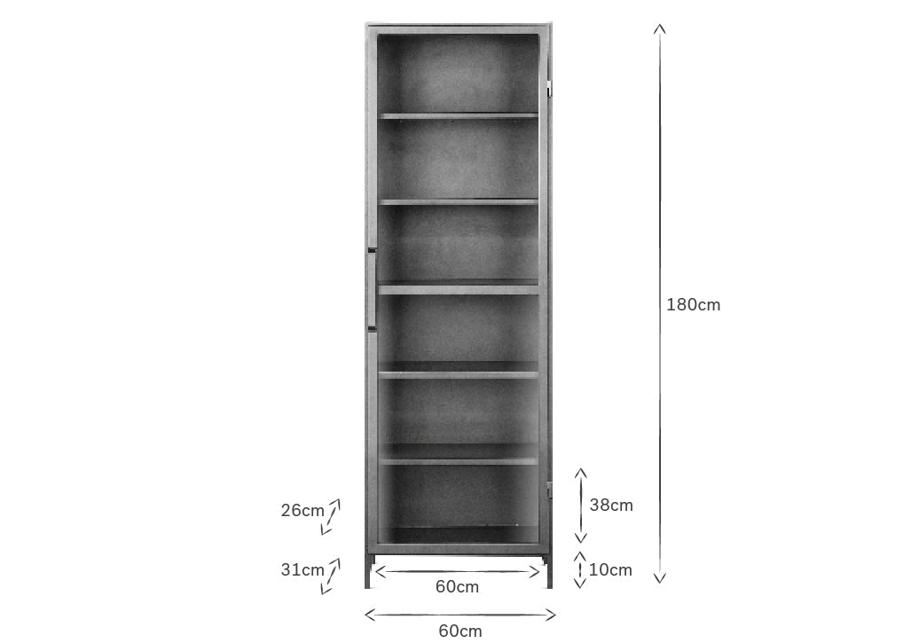 Takua Iron Cabinet - Narrow-nkuku