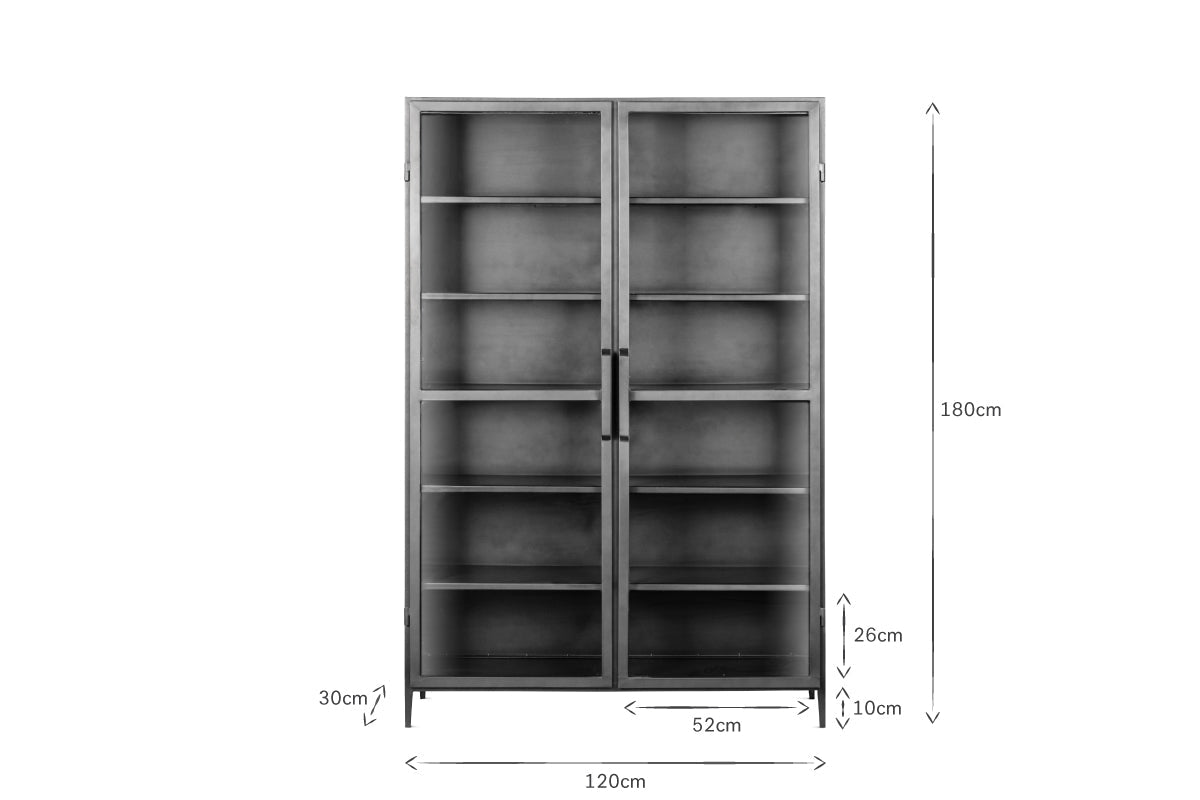 Takua Iron Cabinet - Wide-nkuku