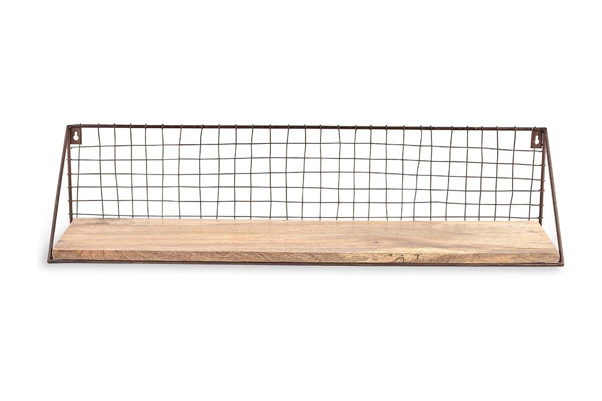 Tamba Mango Wood Shelf - Large-nkuku