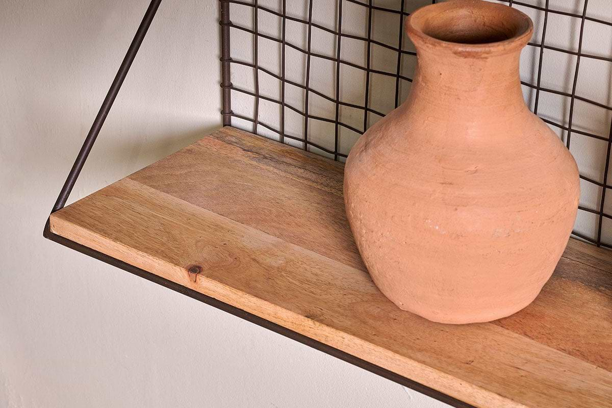 Tamba Mango Wood Shelf - Small-nkuku