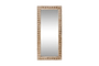 Tannir Carved Mango Wood Mirror - Natural-nkuku