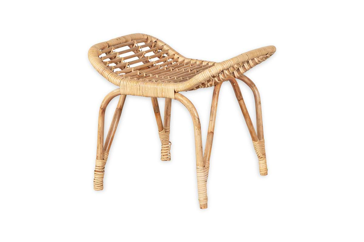 Taung Rattan Low Stool - Natural- nkuku