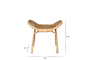 Taung Rattan Low Stool - Natural- nkuku