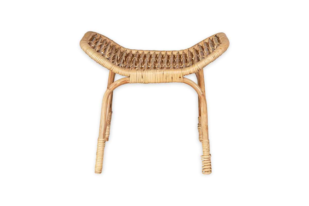 Taung Rattan Low Stool - Natural- nkuku