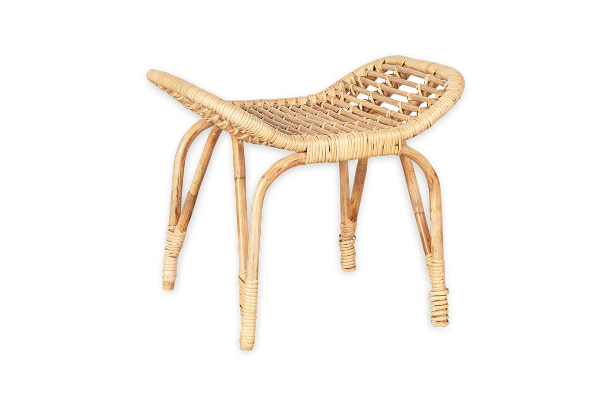 Taung Rattan Low Stool - Natural- nkuku