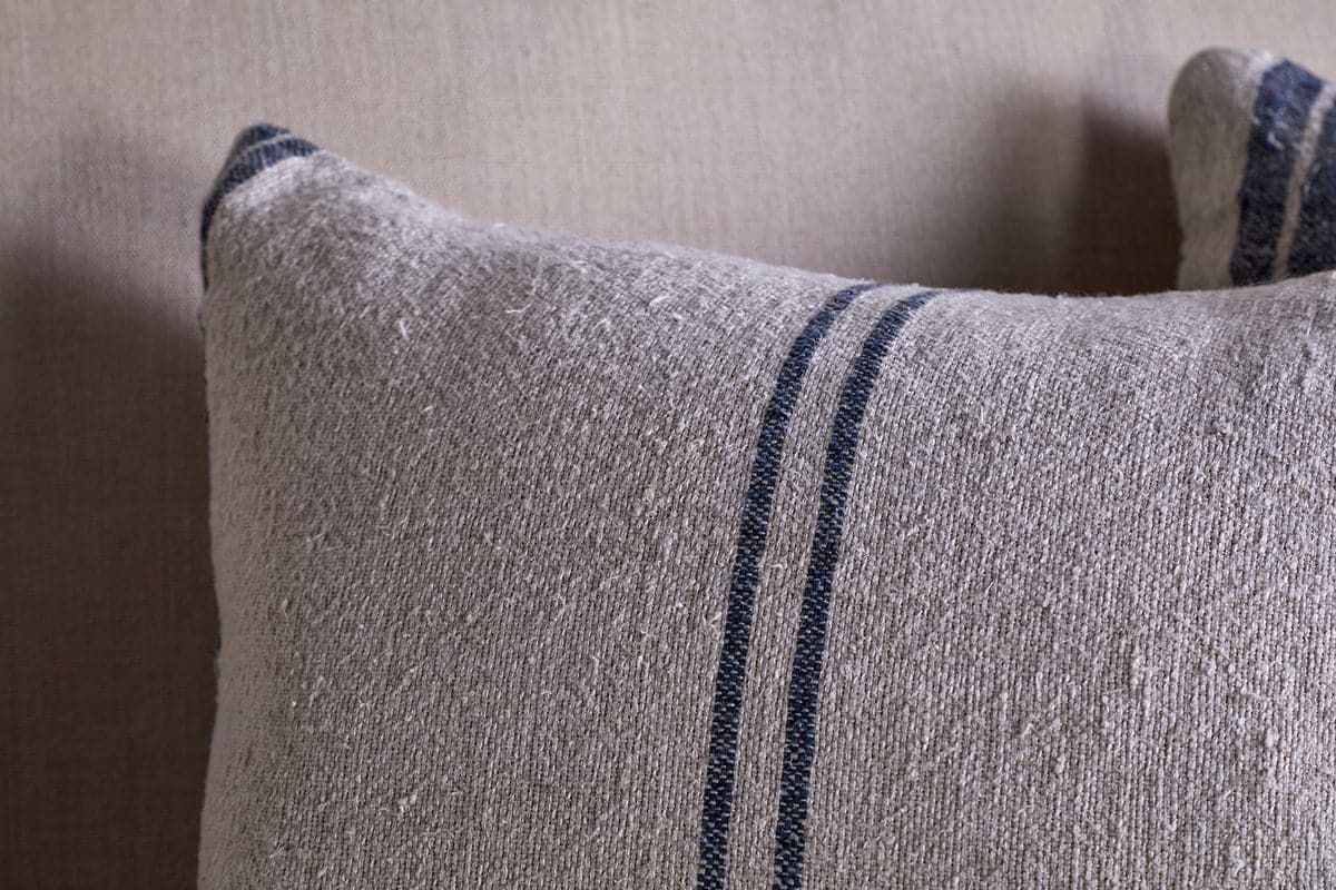 Tendali Linen Stripe Cushion Cover - Navy-nkuku