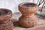 Thoko Reclaimed Round Candlestick - Dark Stain-nkuku