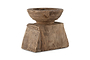 Thoko Reclaimed Round Candlestick - Dark Stain-nkuku