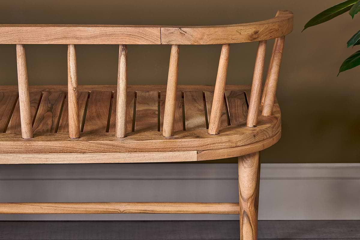 Tipu Acacia Wood Bench-nkuku