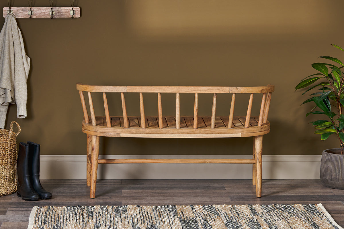 Tipu Acacia Wood Bench-nkuku