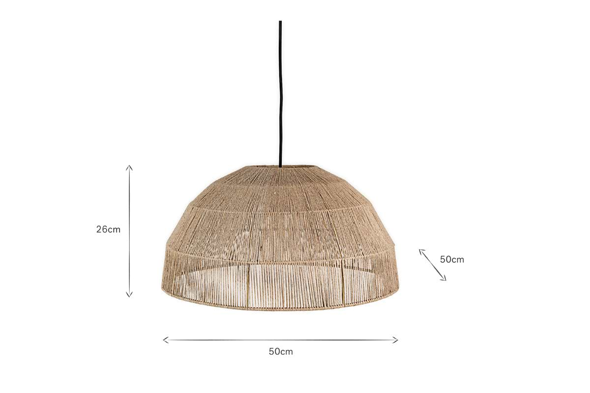 Tivi Natural Jute Lampshade - Natural-nkuku