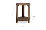 Triveni Mango Wood Side Table - Walnut Stain-nkuku