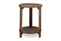 Triveni Mango Wood Side Table - Walnut Stain-nkuku