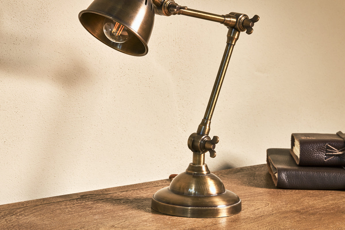 Tubu Antique Brass Desk Lamp-nkuku