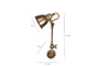 Tubu Brass Extendable Wall Light - Antique Brass-nkuku