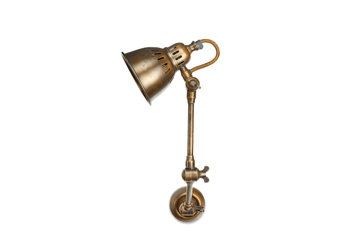 Tubu Brass Extendable Wall Light - Antique Brass-nkuku