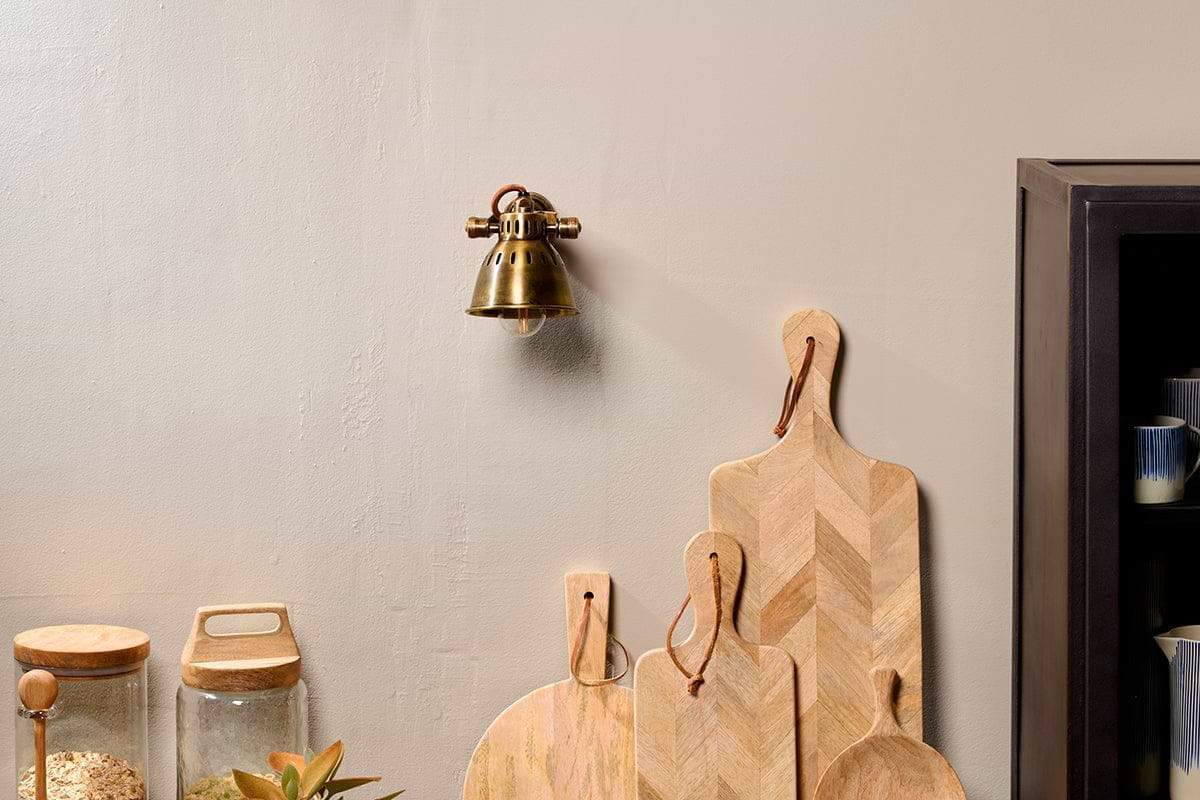 Tubu Brass Spot Light - Antique Brass-nkuku