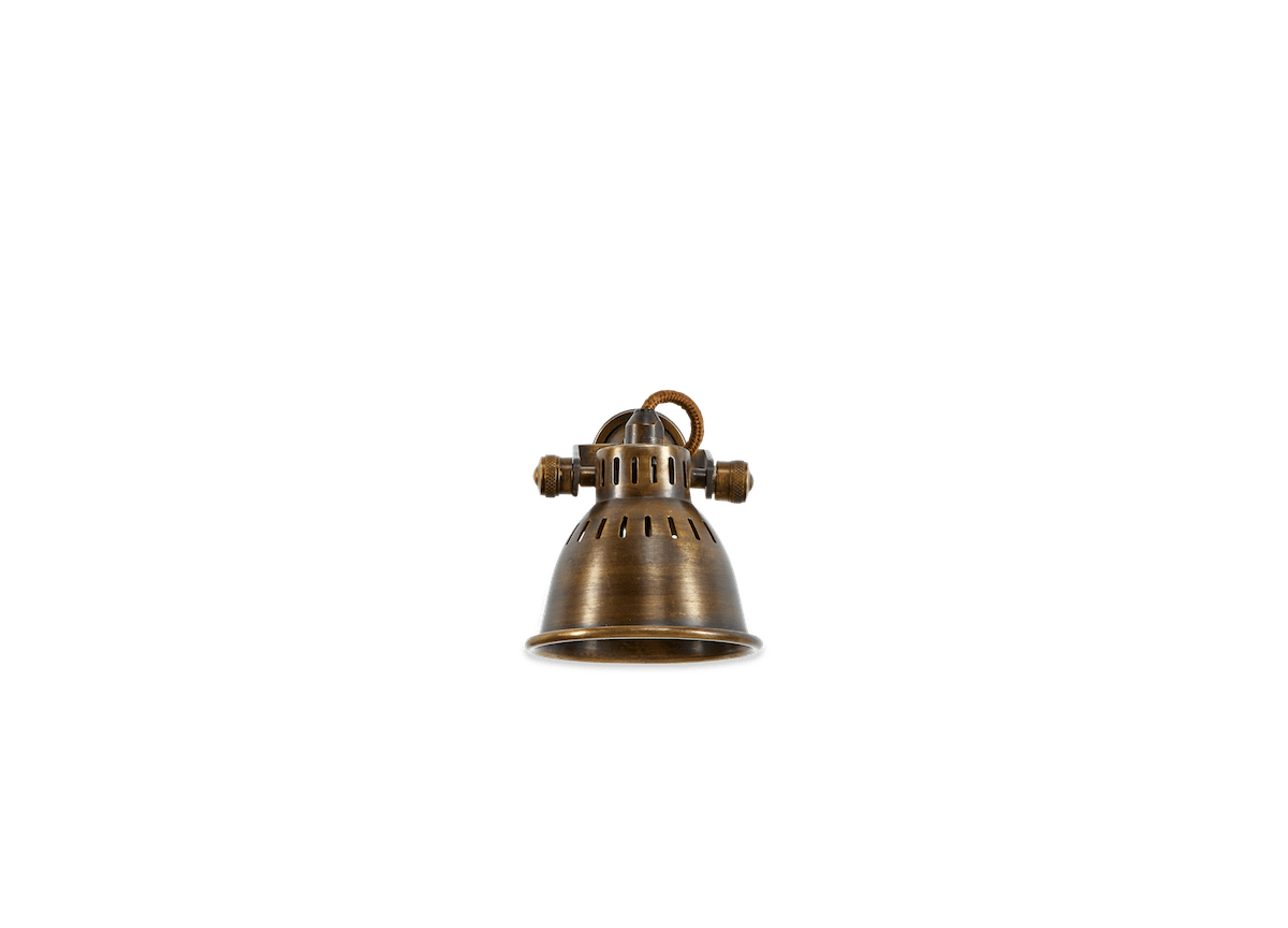 Tubu Brass Spot Light - Antique Brass-nkuku