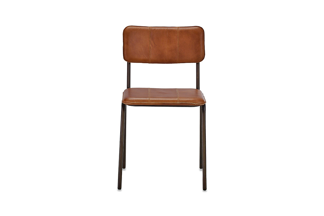 Ukari Leather Dining Chair - Aged Tan